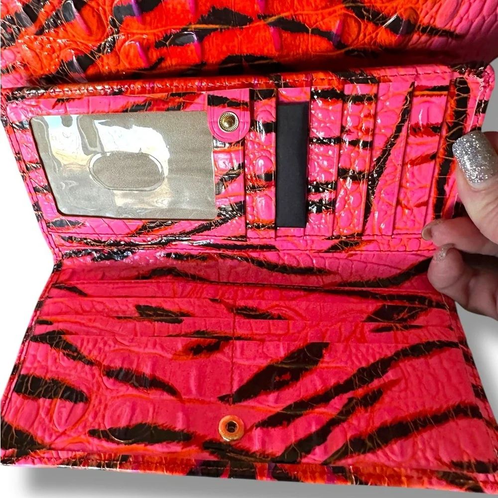 Brahmin Shira Bucket Bag w/Matching Ady Wallet Pink Feline Ombre Melbourne NWT